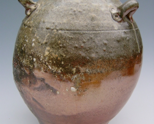 A three handled storage jar by Brian Nettles