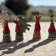 Ceramic Chickens with Attitude