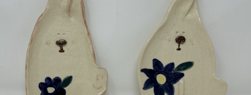 ceramic bunny plate