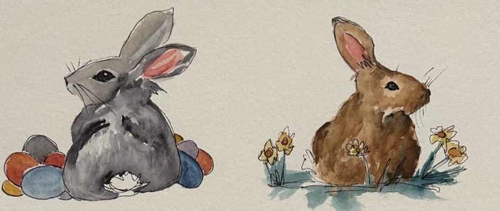 Water Color Bunnies