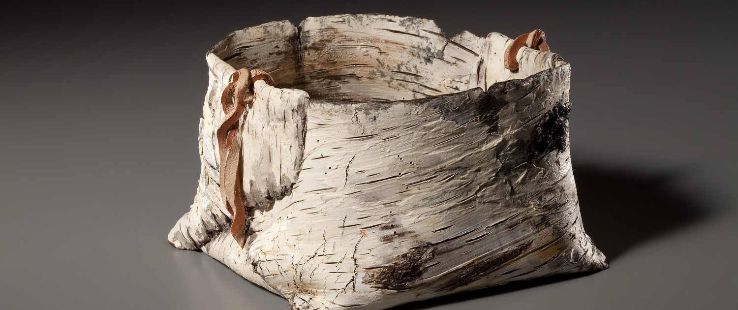 Ceramic Birch Bark Basket