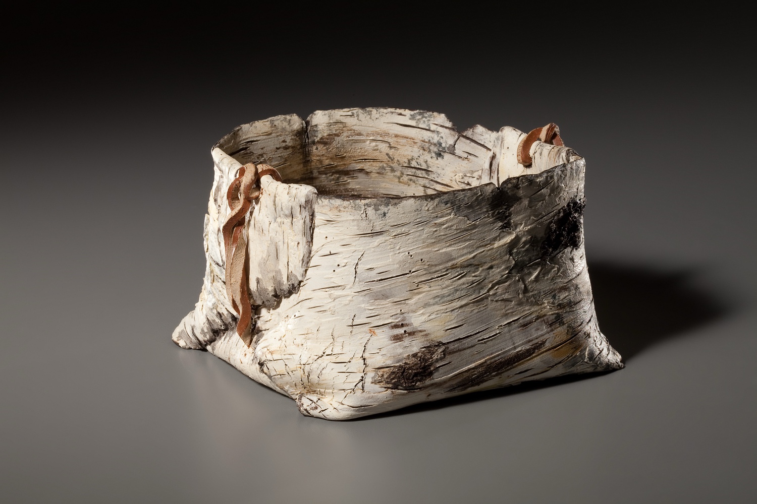 Ceramic Birch Bark Basket