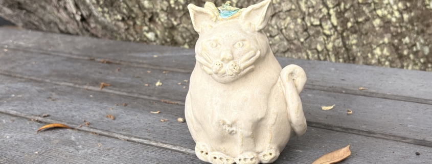 Phat Cat Ceramic Sculpture
